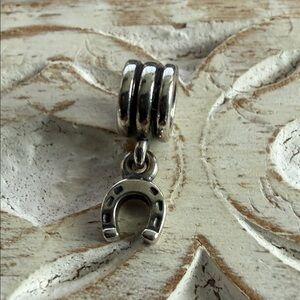 Pandora Silver Horseshoe Dangle Charm